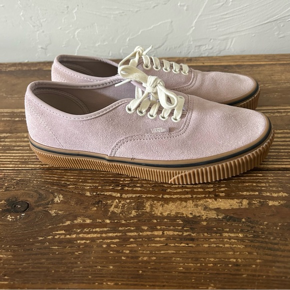 Pink Suede and Gum Vans Creeper Shoes - Picture 9 of 13
